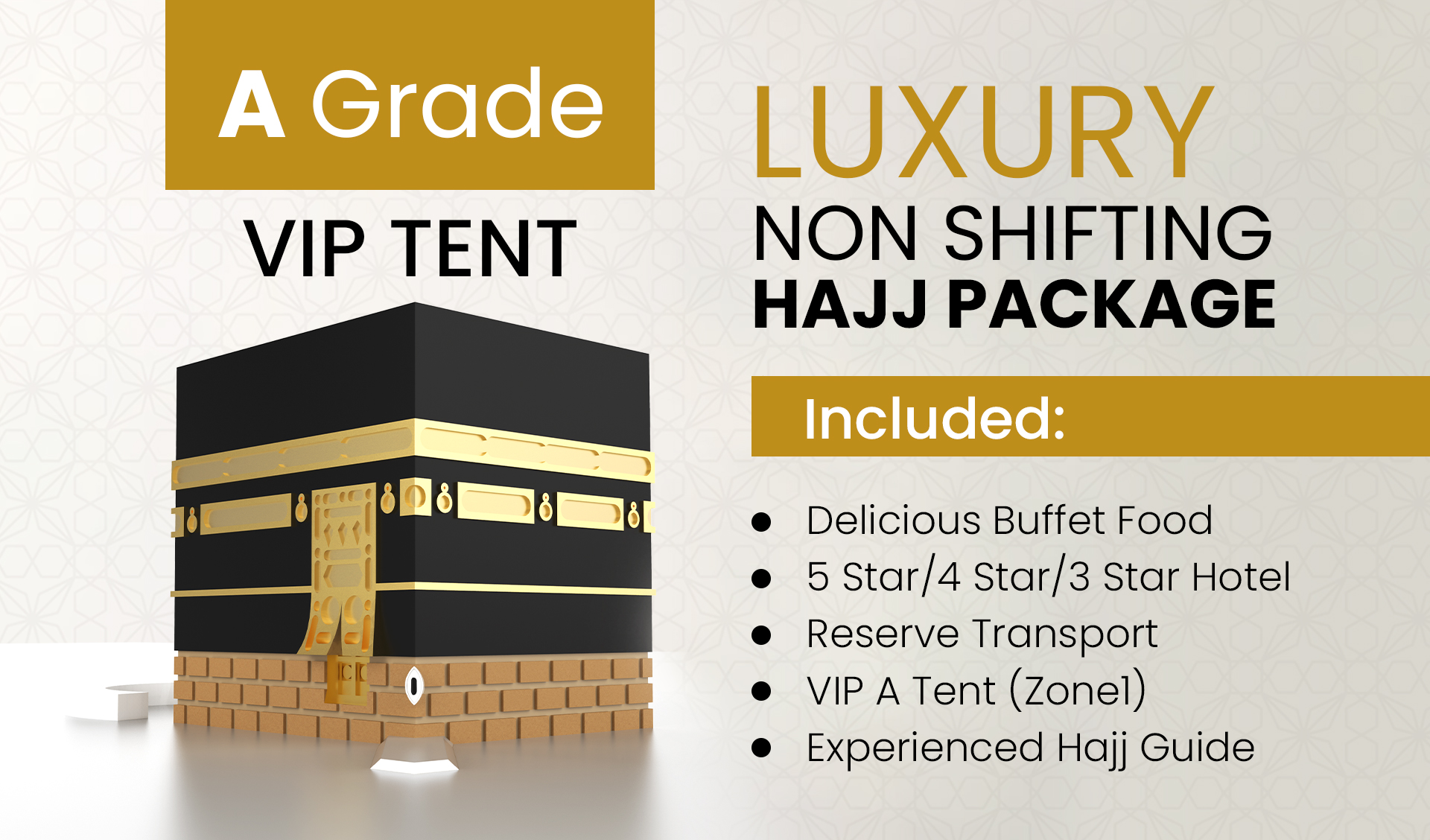 A-Grade VIP Tent Luxury Non-Shifting Hajj Package 2026 (14–20 Days) from Bangladesh