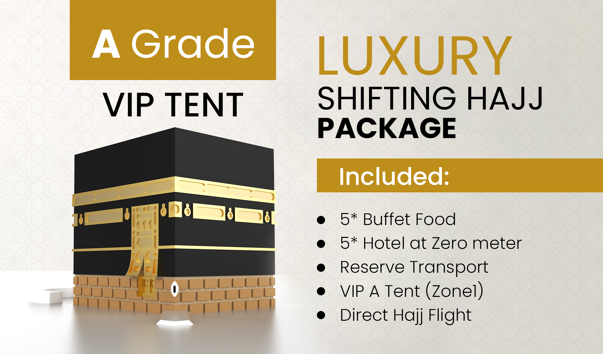 VIP 5 Star Luxury Hajj Package 2026 from Bangladesh (A-Grade Tent Zone 1 | 14–20 Days)