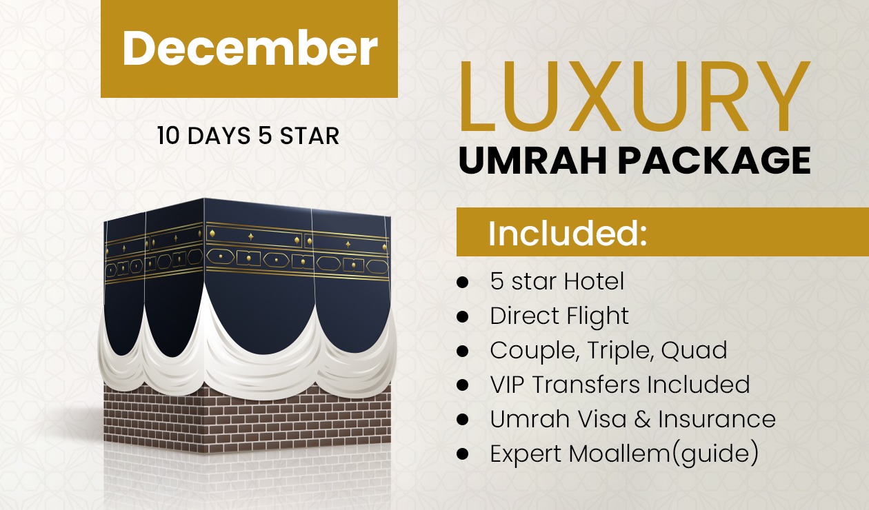 December 5 Star Luxury 10 Days Umrah Package 2026